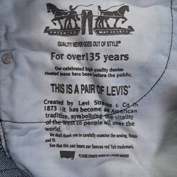 Levis 527 Jeans Men 36x30 Boot Cut Whiskers 100% Cotton Dark Blue Denim Western - Picture 15 of 15